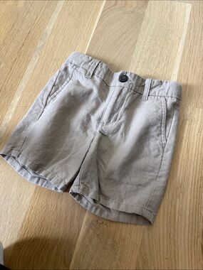 Janie and Jack Tan Cotton Twill Shorts